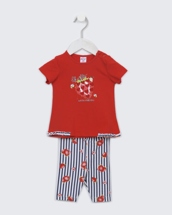 Picture of C1966 GIRLS HIGH QUALITY COTTON SET WITH LEGGINGS